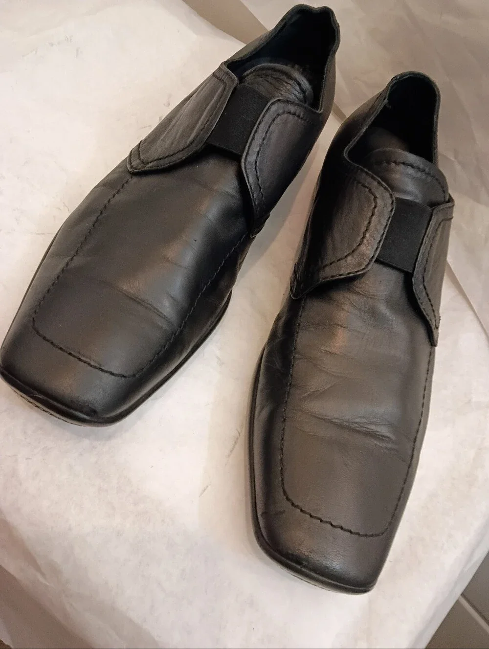 MENS PRADA LOAFER Leather Black Luxury Shoes UK 11.5 Us 12